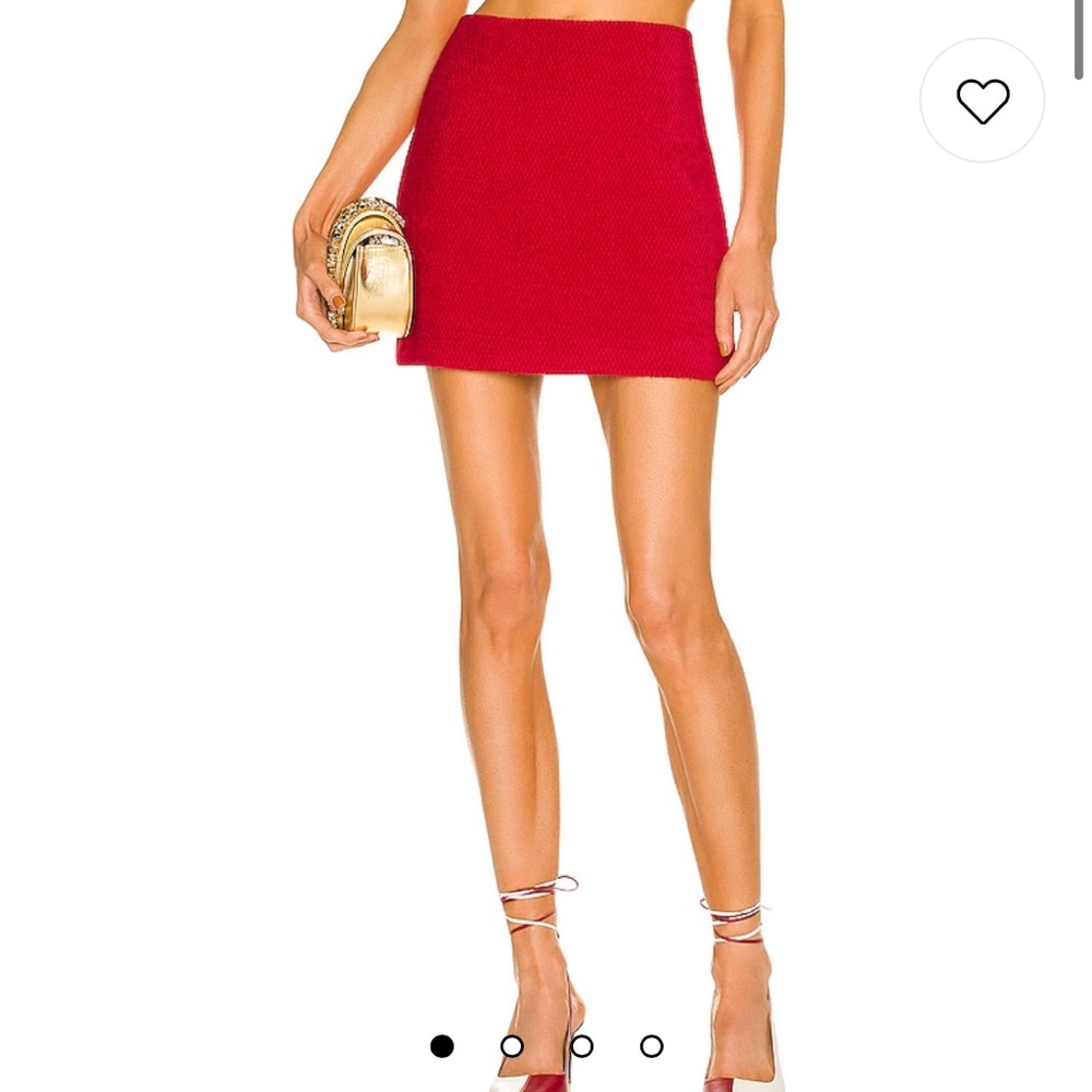 Club Monaco red wool miniskirt